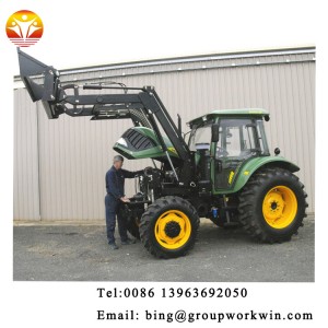 Chinese Cheap Farm small 30hp 40hp 4wd compact tractor Mounted frond end loader with bucket for sale