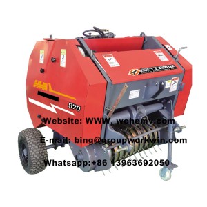 2018 hot selling Agriculture tractor walking Mini round hay baler for sale