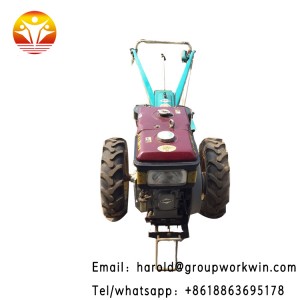 Popular Small Agricultural Farmer Hand Walking Tractor 8HP 15HP