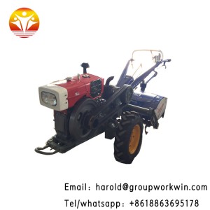 Popular Small Agricultural Farmer Hand Walking Tractor 8HP 15HP