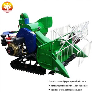 Hot sale factory supply Mini rice combine harvester with crawler