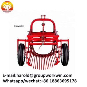 PTO driven farm tractor one row mini potato harvester