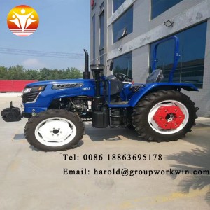 80HP 4x4 farm tractor with cabin