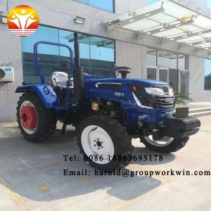 80HP 4x4 farm tractor with cabin