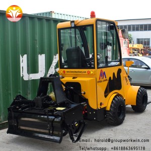 wheel tractor with front end loader and backhoe