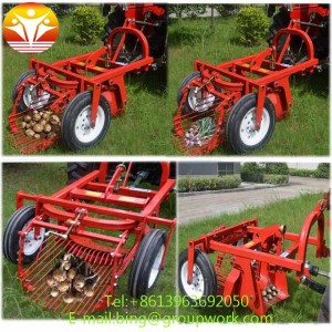 PTO driven farm tractor one row mini potato harvester