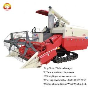 Chinese Promotion Price Full Feeding Rice Combine Harvester，4LZ-5A rice harvester