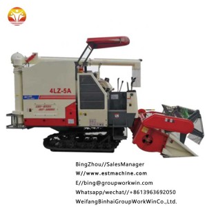 Chinese Promotion Price Full Feeding Rice Combine Harvester，4LZ-5A rice harvester