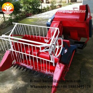 combined rice grain sorghum reaper thresher harvester with tractor