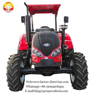 new design hot sale farm tractor 1204 120Hp 4 WD, air conditioner,shuttle shift, use YTO,DEUTZ engine front loader back hoe