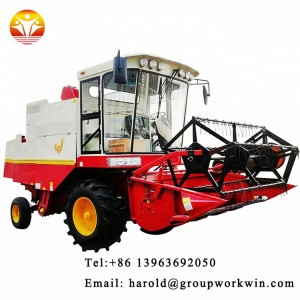 Hot sale factory supply Mini rice combine harvester with crawler