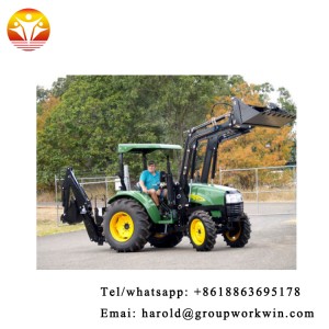 50hp 4x4 compact tractor with loader and backhoe for sale