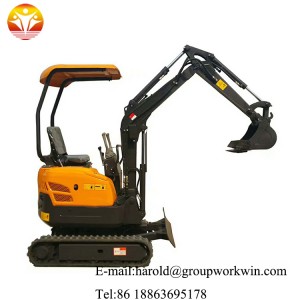 Excavator with small bucket, hammer, grab, mini excavator, wheeled crawler excavator