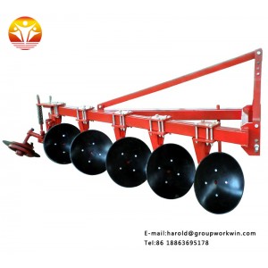 Tractor 3-point connection agricultural round tube disc three-plow